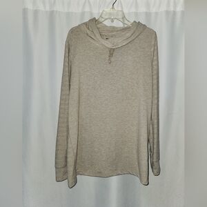 Sonoma Tan Colored Pullover Drawstring Cowl Neck Sweater With Long Sleeves XXL